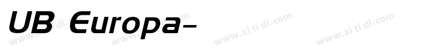 UB Europa字体转换